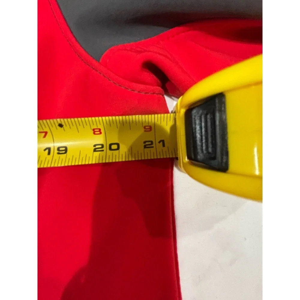 North Face Mens Apex Bionic Jacket Med Red Gray Soft shell Rain Jacket